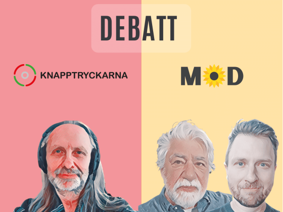 Debatt / Trilog mellan Knapptryckarna och MoD 11 Knapptryckarna mod