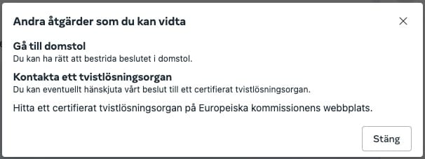 Partiet MoDs Facebooksida censureras öppet av Facebook och vi tillåts inte annonsera inför EU-valet 2 andra atgarder vi kan vidta