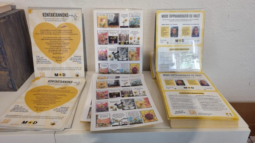 Hämta MoDs valaffischer och flygblad på kansliet, eller beställ hem för uppsättning där du bor! 6 mods flygblad a4 mods flygblad 2 stor