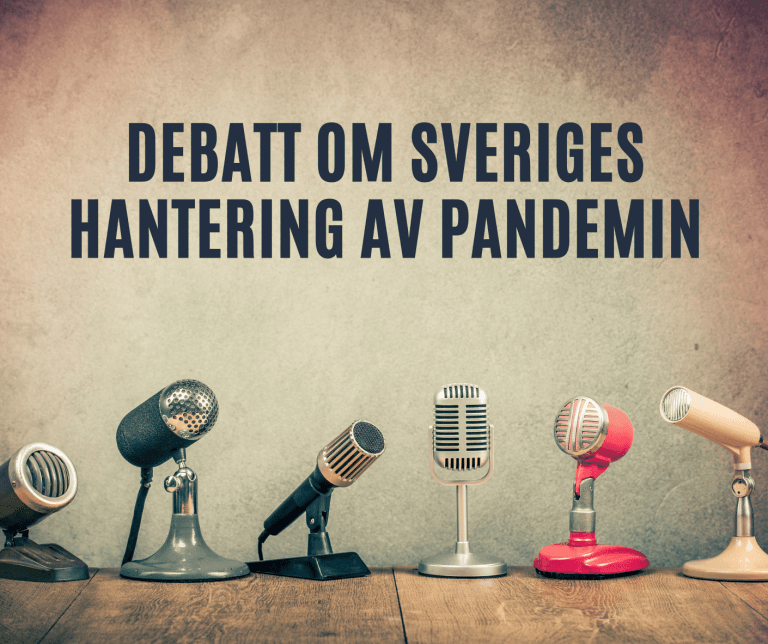 MoD bjuder in till debatt om Sveriges hantering av pandemin