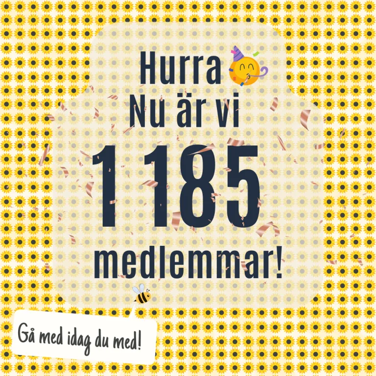 Nu är vi 1 185 modiga medlemmar!