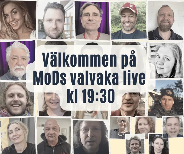 Välkommen med på livesändning från MoDs valvaka kl 19.30