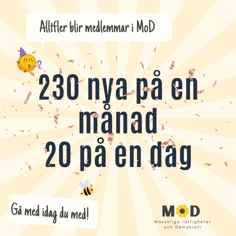 Alltfler blir medlemmar i MoD, hjälp oss att växa du med!