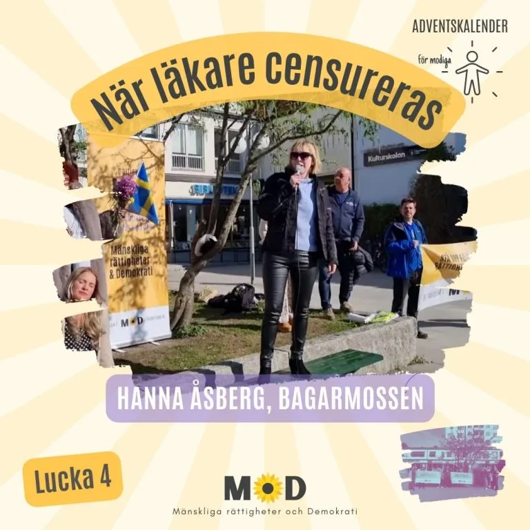 📢 Lucka 9 | När läkare censureras hotas patientsäkerheten, tal av läkaren Hanna Åsberg