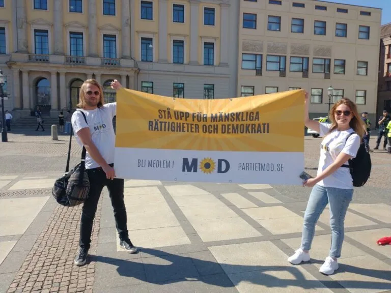 MoD deltog på demonstration i Göteborg mot NATOs militärövning Aurora 23