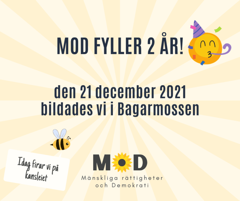 MoD fyller 2 år den 21 december 2023!