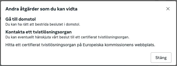 Partiet MoDs Facebooksida censureras öppet av Facebook och vi tillåts inte annonsera inför EU-valet 1 andra atgarder vi kan vidta