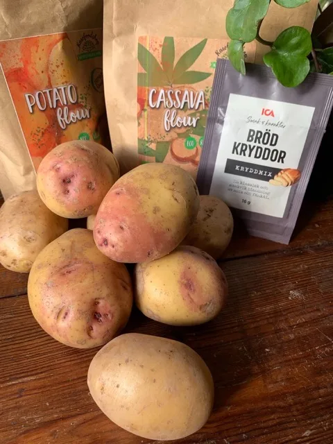 lakande kost ingredienser potatiswraps medel