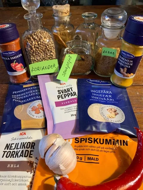 lakande kost kryddor medel 1