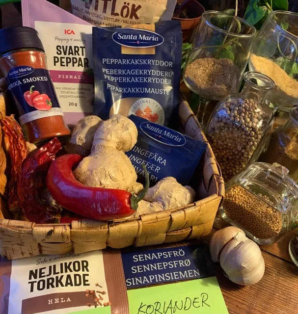 lakande kost kryddor medel