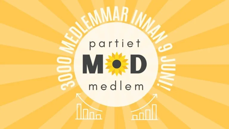 Hjälp oss bli 3000 medlemmar i MoD innan EU-valet den 9 juni! | Sista chansen att testa på provmedlemskap utan kostnad