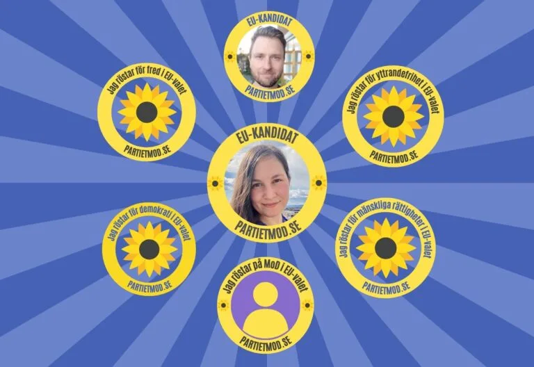 Delta i MoDs slutspurt inför valdagen 9 juni, byt profilbild och bakgrundsbild i sociala medier!