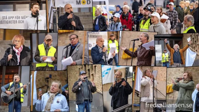 Summering, bilder och alla tal från Fredsmanifestationen den 28 september 2024 1 Summering, bilder och alla tal från Fredsmanifestationen den 28 september 2024